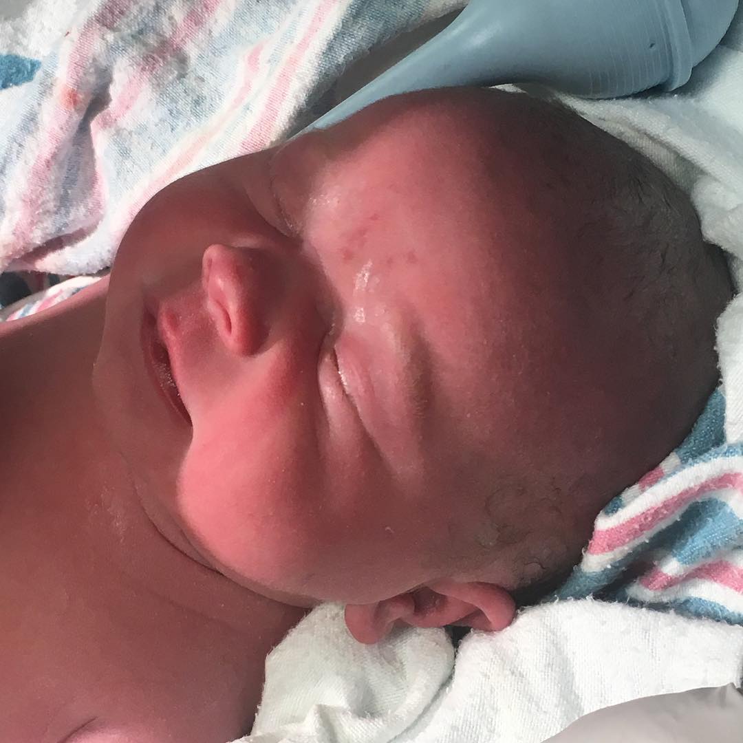 Newborn Blake James Briscoe in a pic captured by Father Ryan Briscoe
